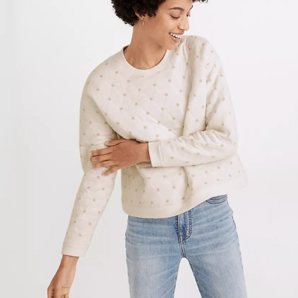 Madewell Quilted Swing Sweatshirt